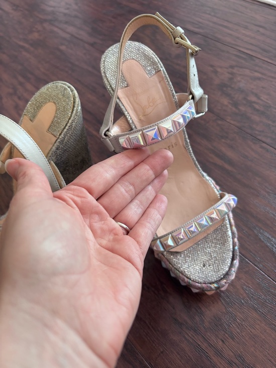 Christian Louboutin Iridescent Studded Platform Sandals main image 8